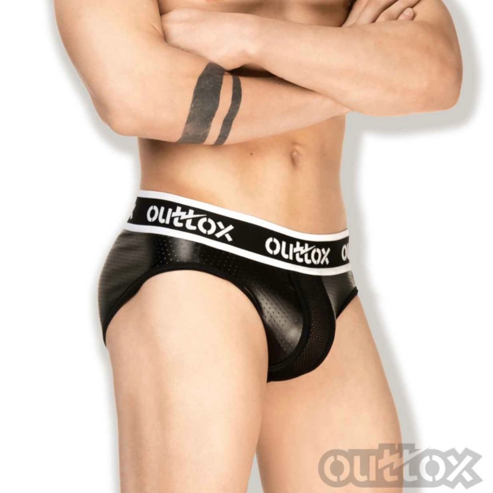 Outtox Black Regular Rear Briefs. BR142-90-L